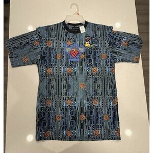 No Boundaries Cyber Nation Shirt‎ Size Medium Vintage Y2K NWT Circuitry NOS